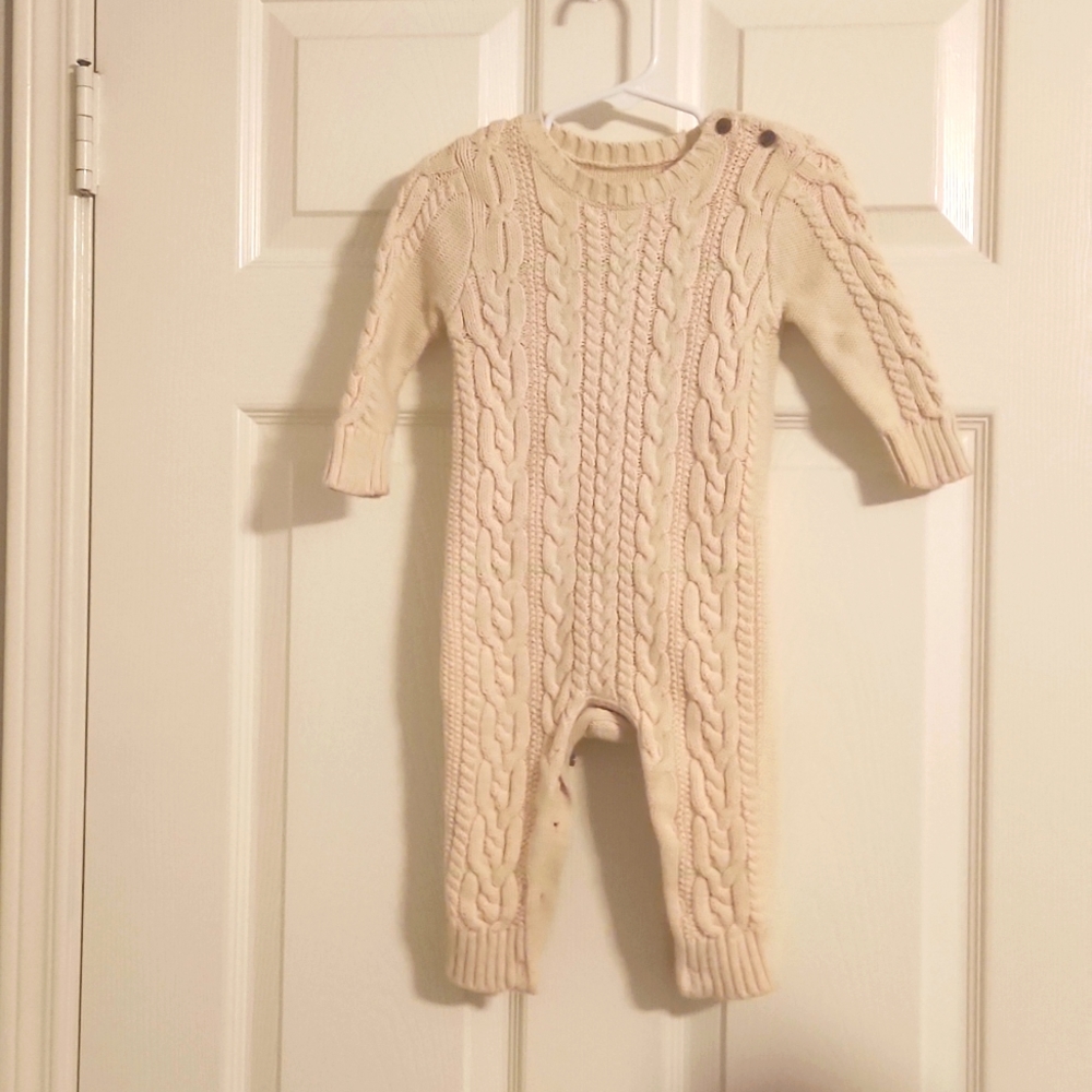 Baby Gap- Classic Cream Knitted Onesie